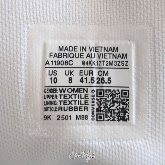 Converse Chuck Taylor All Star Hidden Wedge Platform White Sneaker 10 NEW - Picture 6 of 10